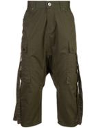 Mostly Heard Rarely Seen Cropped Cargo Trousers - Green