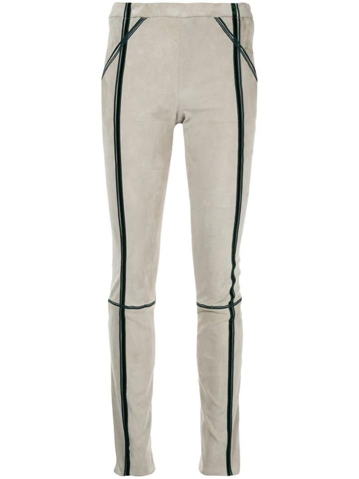 Haider Ackermann Grey Suede Leggings - Green