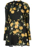 Magda Butrym Floral Print Dress, Women's, Size: 38, Black, Silk