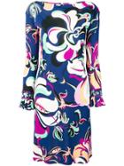 Emilio Pucci Ruffled-cuff Printed Dress - Multicolour