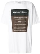 Raf Simons Warning Signs T-shirt - White