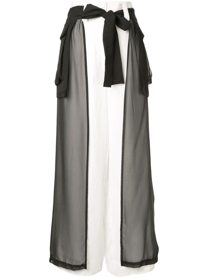 Taylor Transpire Sheer Wrap Trousers - White