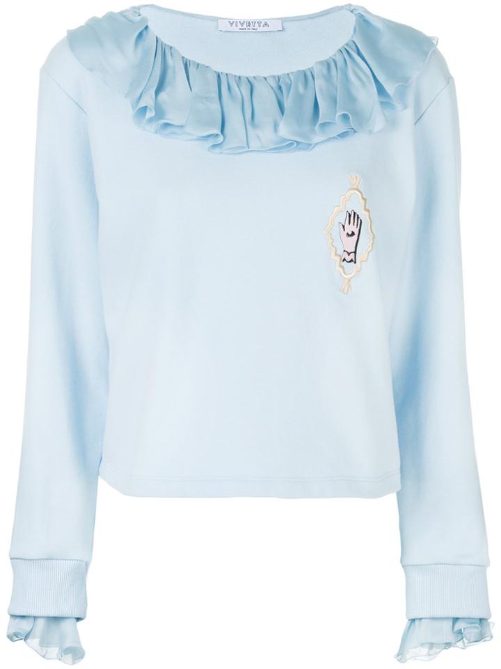 Vivetta Sweatshirt With Flounce Detail - Blue
