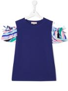 Emilio Pucci Junior Ruffled Sleeve Top - Purple