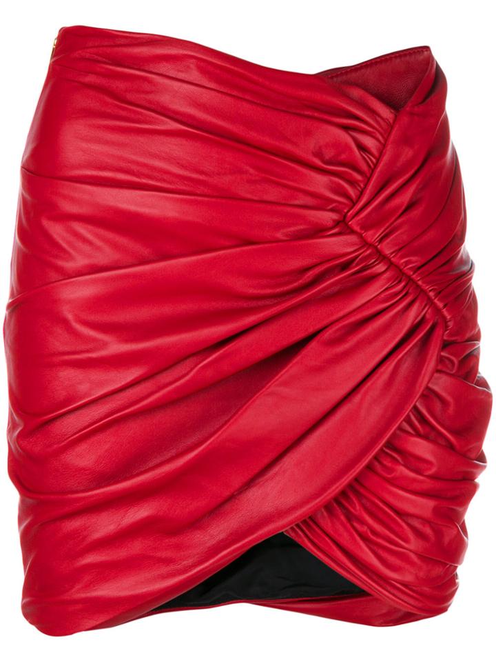 Alexandre Vauthier Asymmetric Mini Skirt - Red