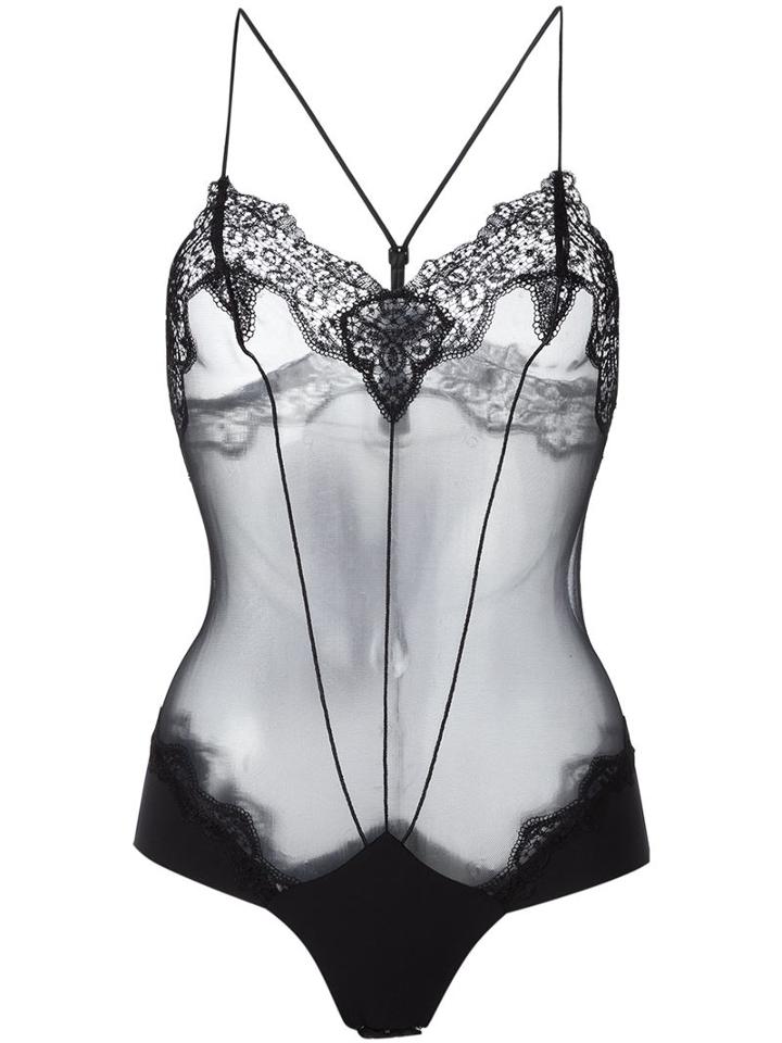 La Perla 'edenic' Body, Women's, Size: Iii, Black, Polyester/polyamide/spandex/elastane