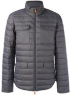 Save The Duck Flap Pocket Padded Jacket, Men's, Size: Large, Grey, Nylon/polyester