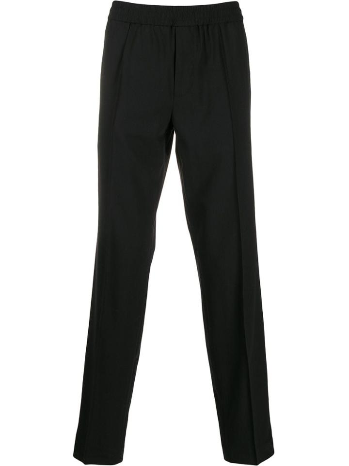 Emporio Armani Straight Tapered Trousers - Black