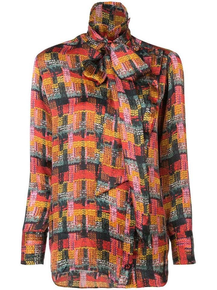 Adam Lippes Removable Scarf Blouse - Red