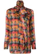 Adam Lippes Removable Scarf Blouse - Red