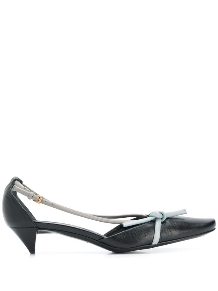 Prada Pre-owned 1990s Tie Detail Pumps - Black