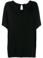 Styland Oversized Scoop Neck T-shirt - Black