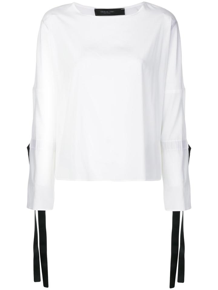Federica Tosi Tie Sleeve Blouse - White