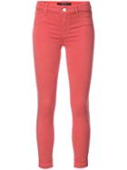 J Brand Skinny Cropped Jeans - Red