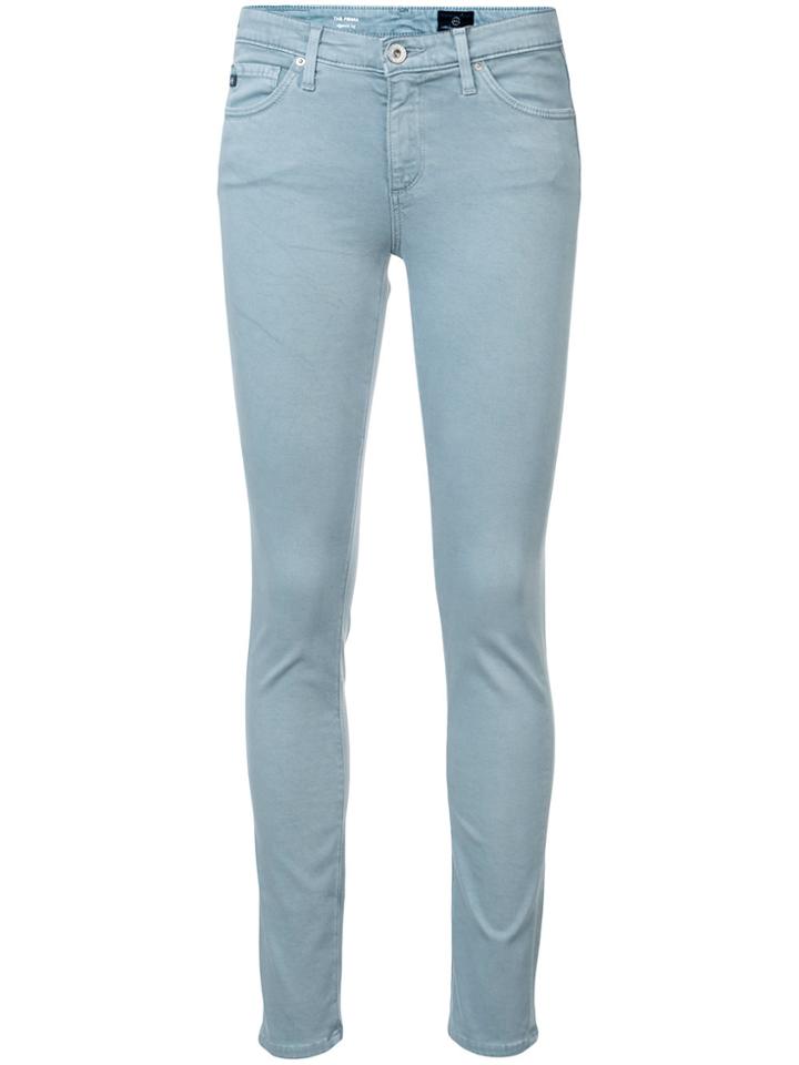 Ag Jeans Mid Rise Skinny Jeans - Blue