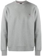 Ps Paul Smith Embroidered Zebra Logo Sweatshirt - Grey