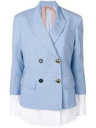 No21 Jacket With Blouse Details - Blue