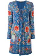 Roberto Cavalli - Drawstring Lace-up Fitted Dress - Women - Viscose - 46, Blue, Viscose