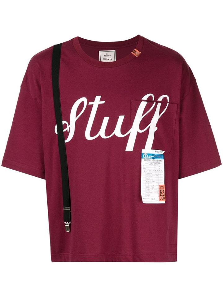 Maison Mihara Yasuhiro Stuff T-shirt - Red