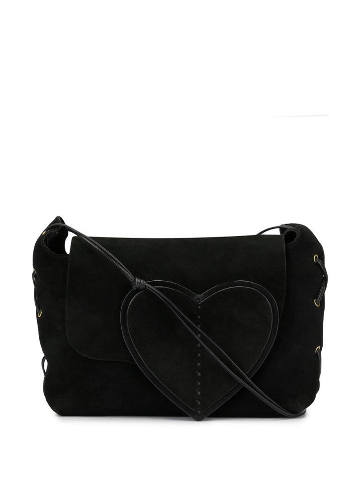 Gucci Pre-owned Heart Patch Shoulder Bag - Black