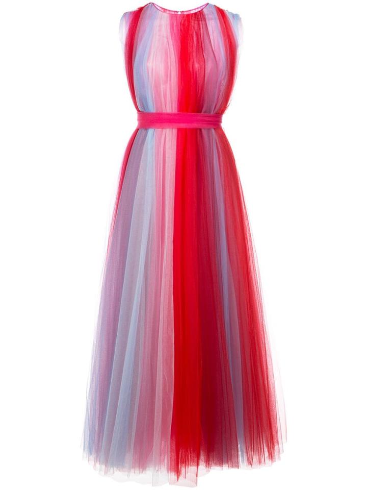 Carolina Herrera Striped Chiffon Dress - Multicolour