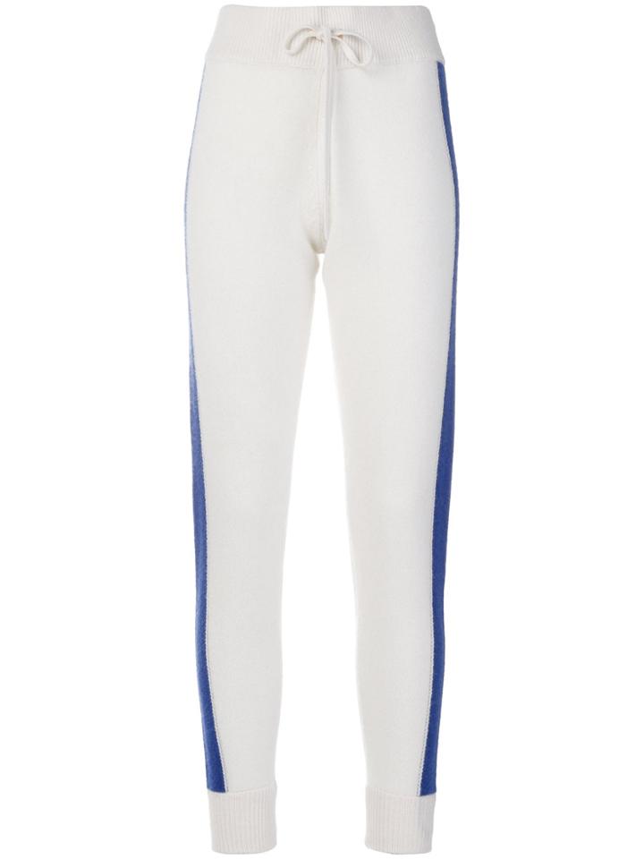Juicy Couture Cashmere Striped Track Pants - Nude & Neutrals