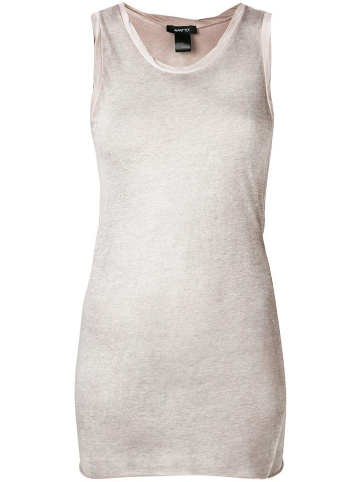 Avant Toi Round-neck Cotton Tank Top - Neutrals