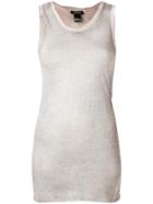 Avant Toi Round-neck Cotton Tank Top - Neutrals