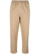 Marni Straight Leg Trousers, Women's, Size: 44, Nude/neutrals, Cotton/linen/flax