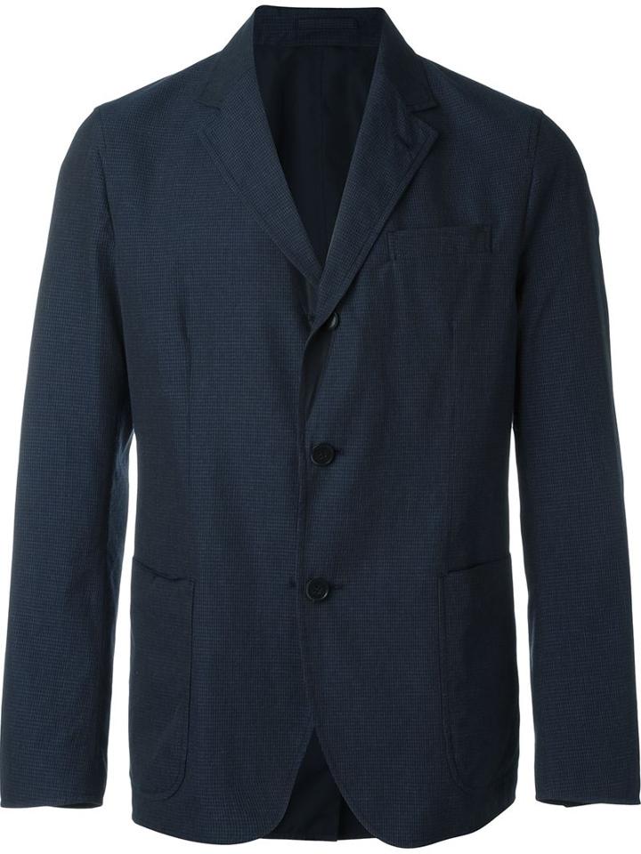 Lardini Reversible Blazer, Men's, Size: 50, Blue, Nylon/cotton