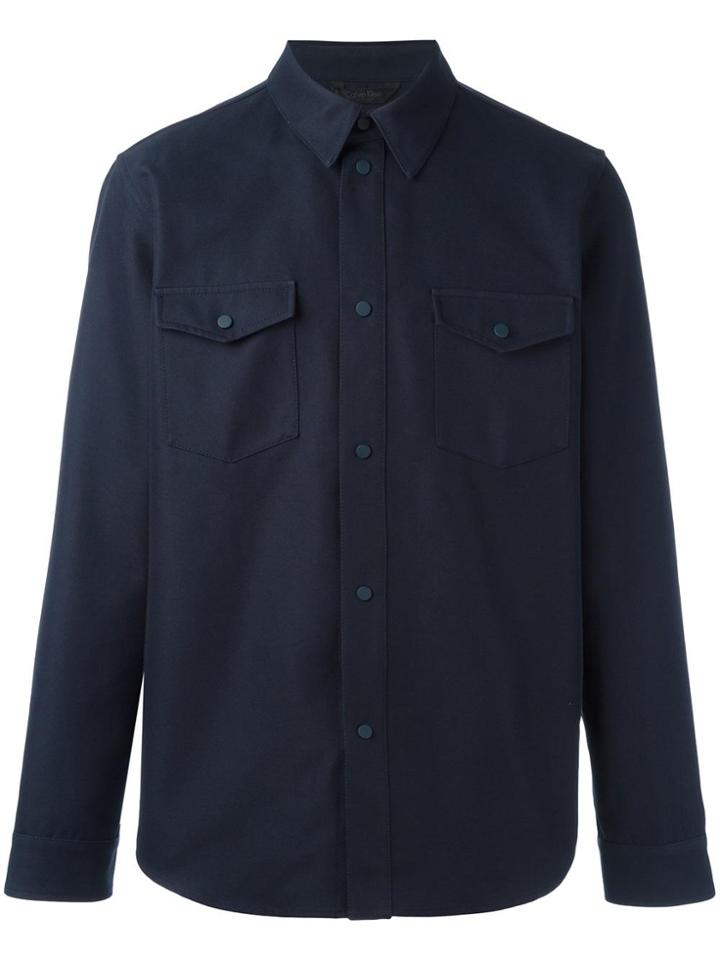 Calvin Klein Chest Pocket Shirt Jacket - Blue
