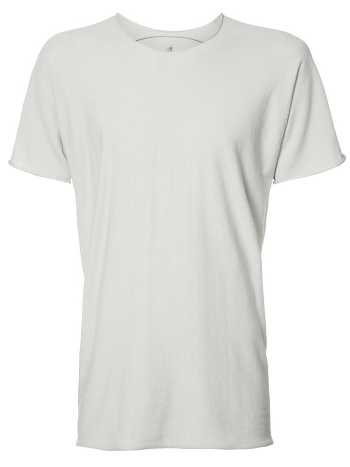 Label Under Construction Rear Zip Detail T-shirt, Men's, Size: Large, Grey, Cotton