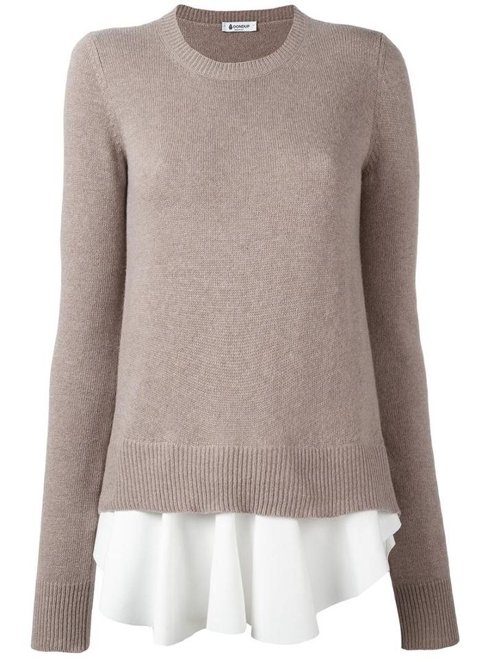 Dondup 'anniston' Jumper, Women's, Size: Large, Nude/neutrals, Wool/viscose/polyamide/cashmere