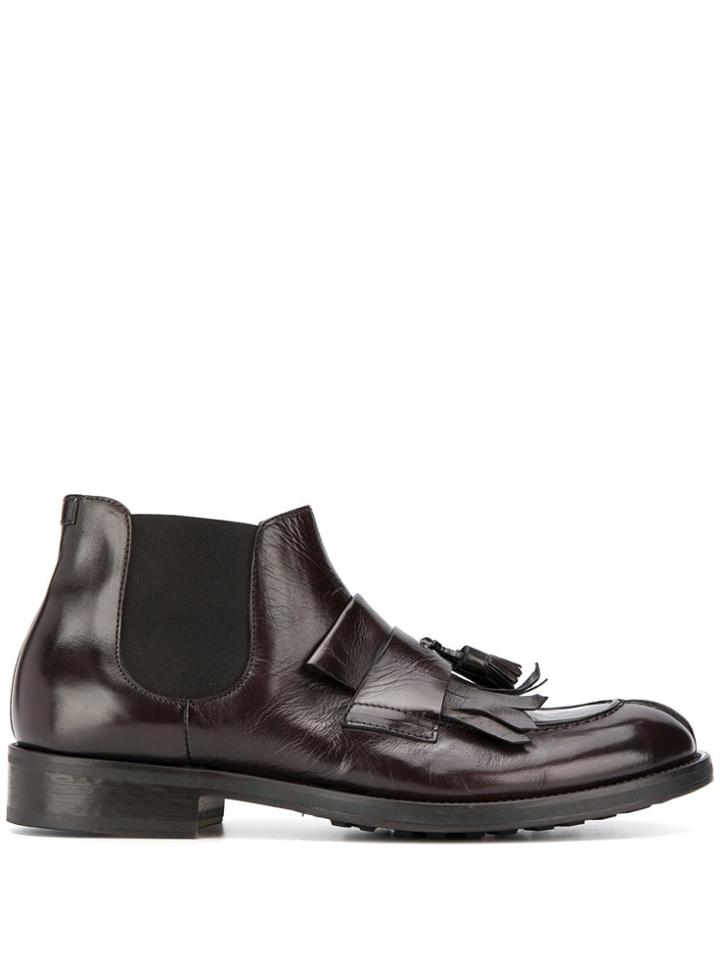 Doucal's Tassel Trim Chelsea Boots - Brown