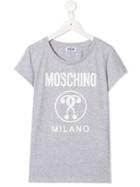 Moschino Kids Teen Brand Logo T-shirt - Grey