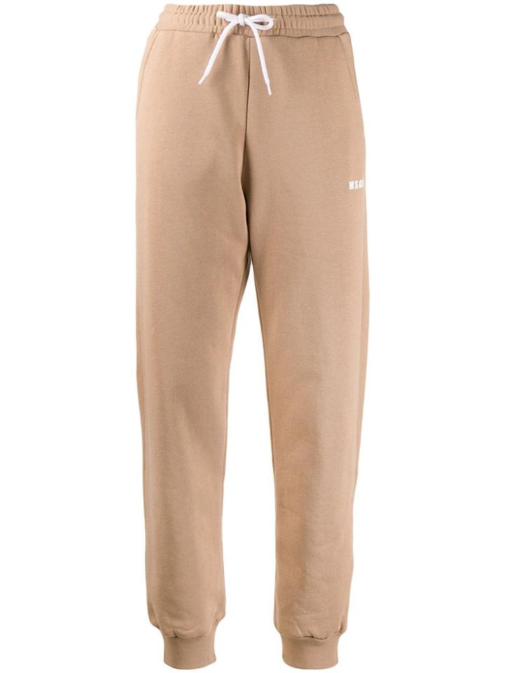 Msgm Drawstring Track Pants - Neutrals