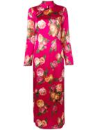 F.r.s For Restless Sleepers Rose Print Shift Dress - Pink & Purple