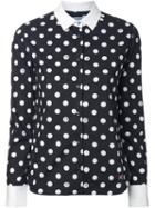 Guild Prime Polka Dots Print Shirt, Women's, Size: 34, Black, Cotton