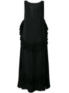 No21 - Flared Maxi Dress - Women - Silk/acetate - 36, Black, Silk/acetate