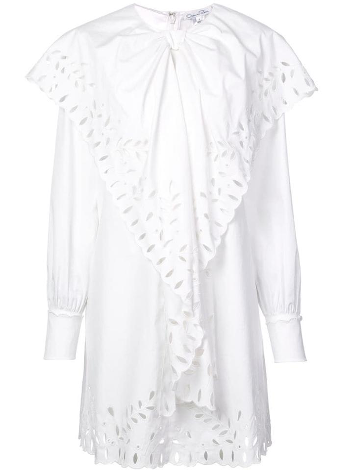 Oscar De La Renta Ruffle Detail Dress - White