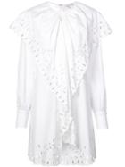 Oscar De La Renta Ruffle Detail Dress - White