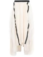 Sacai - Crochet Lace Insert Skirt - Women - Polyester/cupro/rayon - 1, White, Polyester/cupro/rayon