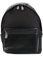 Philipp Plein Logo Embossed Backpack - Black