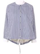 Comme Des Garçons Girl Striped Drawstring Jacket - Blue