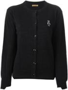 Peter Jensen Embroidered Logo Cardigan - Black