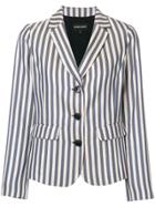 Emporio Armani Striped Blazer Jacket - Nude & Neutrals