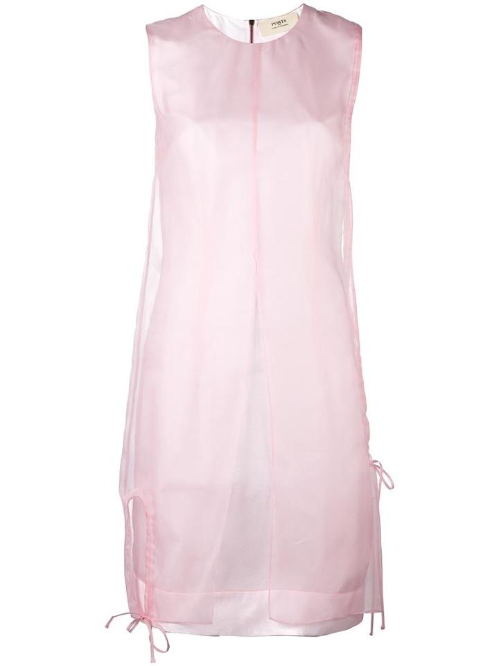 Ports 1961 Sleeveless Dress, Women's, Size: 40, Pink/purple, Cotton/silk