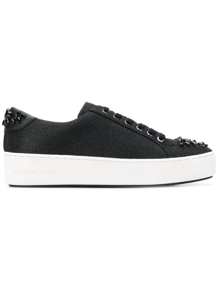 Michael Michael Kors Glitter Poppy Sneakers - Black