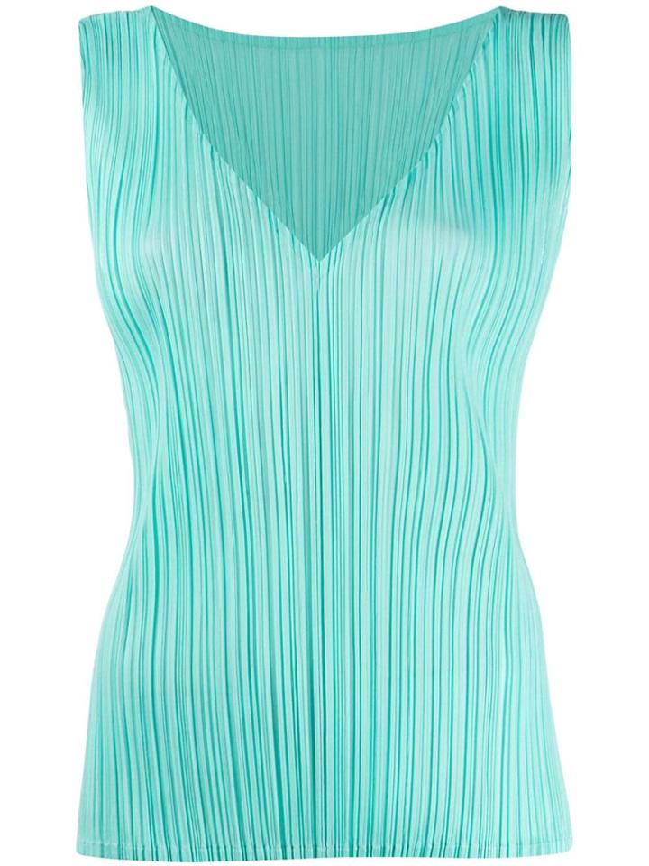 Pleats Please By Issey Miyake Plissé Tank Top - Blue