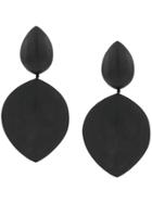 Monies Oversized Drop Earrings - Black
